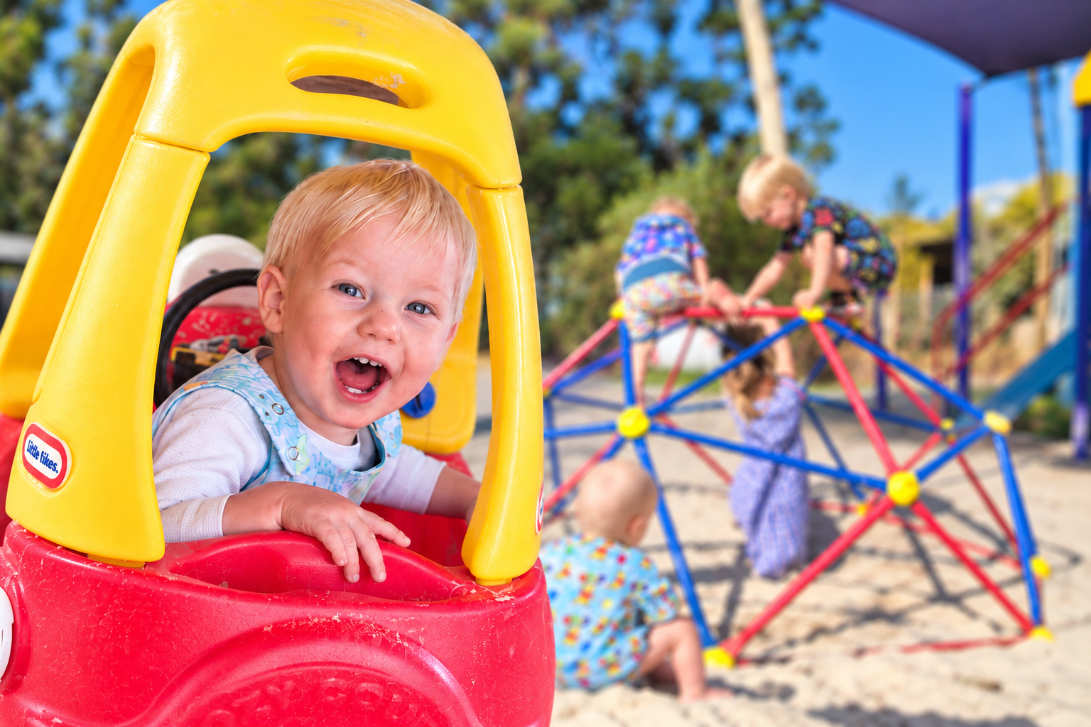 Children playing in the First Friends indoor play space